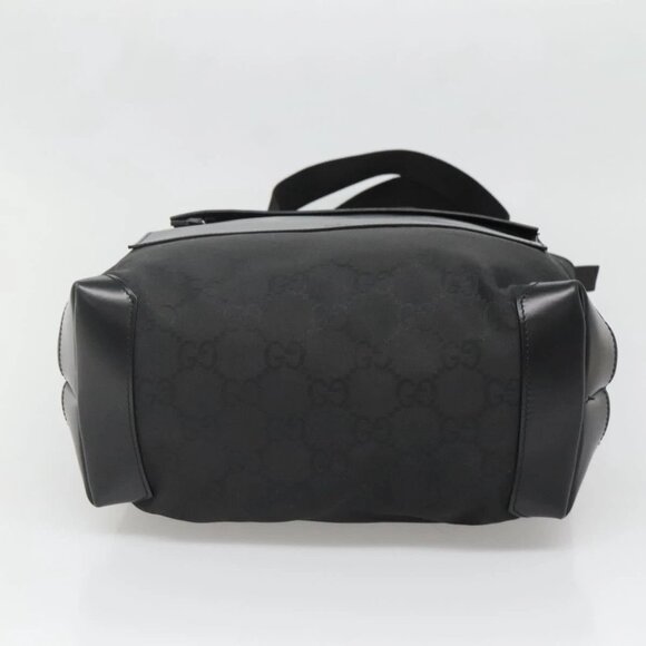 GUCCI GG Canvas Tote Bag Outlet Black Silver 180450 Auth ep10324 - Picture 6 of 16